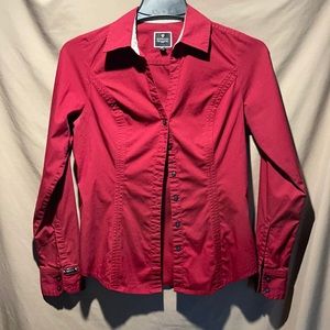 Burgundy Express Essential Blouse